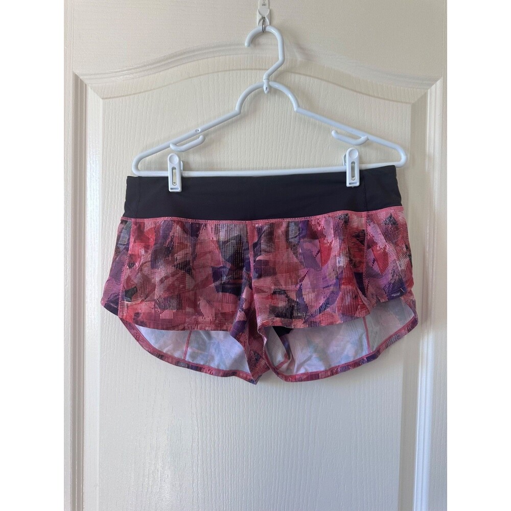 EUG Lululemon Speed Up 2.5" Sun Dazed Multi Pink Size 8